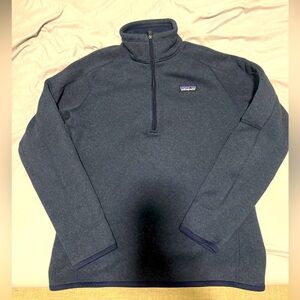 Patagonia navy blue quarter zip jacket